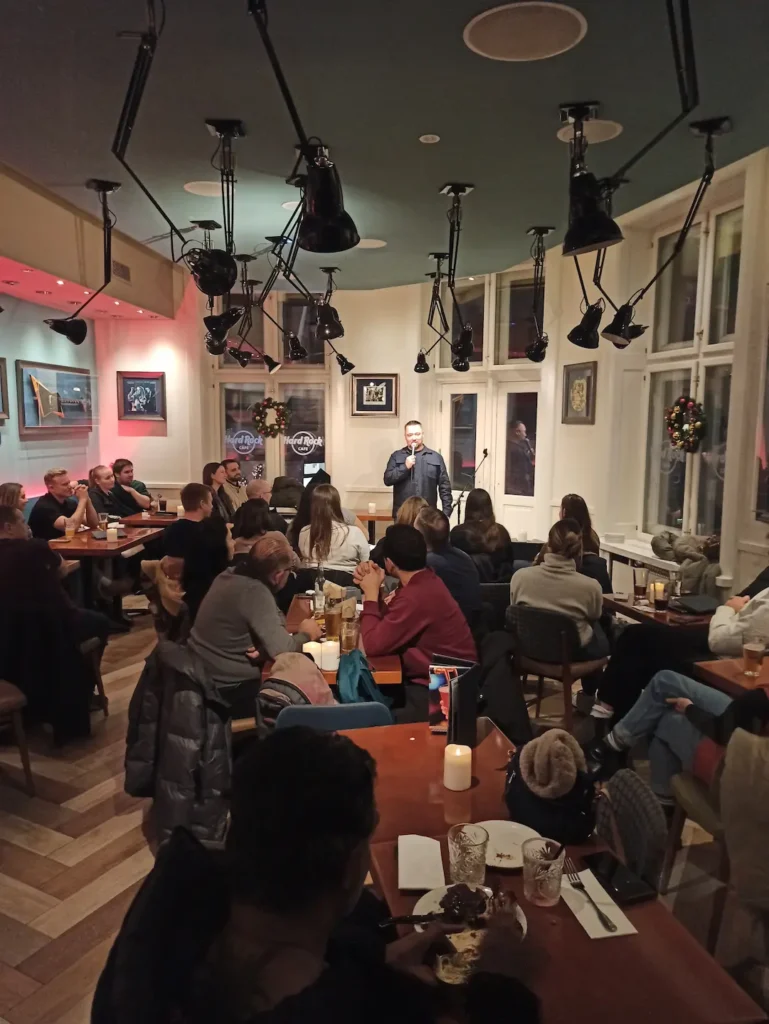 Here are the amazing comedians and awesome audience members talking about danish culture.